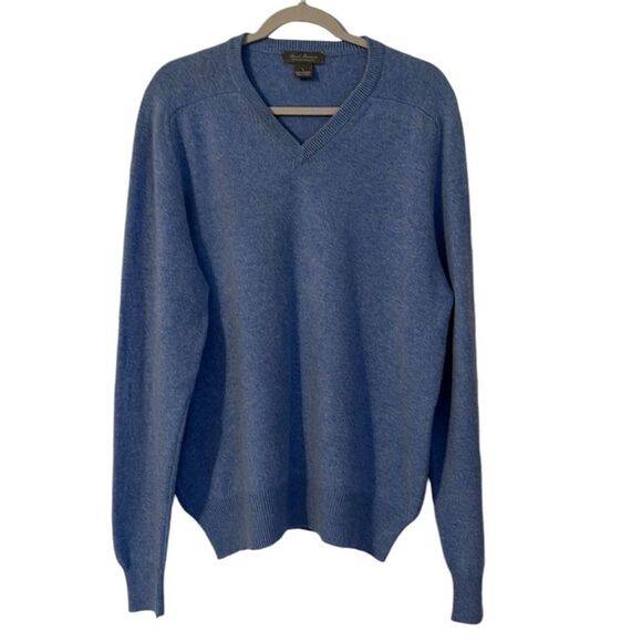 Daniel Cremieaux Signature Collection 100% Cashmere Blue V-neck Sweater Size L - Picture 1 of 10